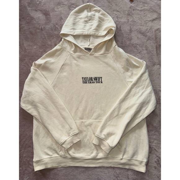 Taylor Swift Beige Cream Eras Tour Hoodie‎ Pull Over Size 2XL